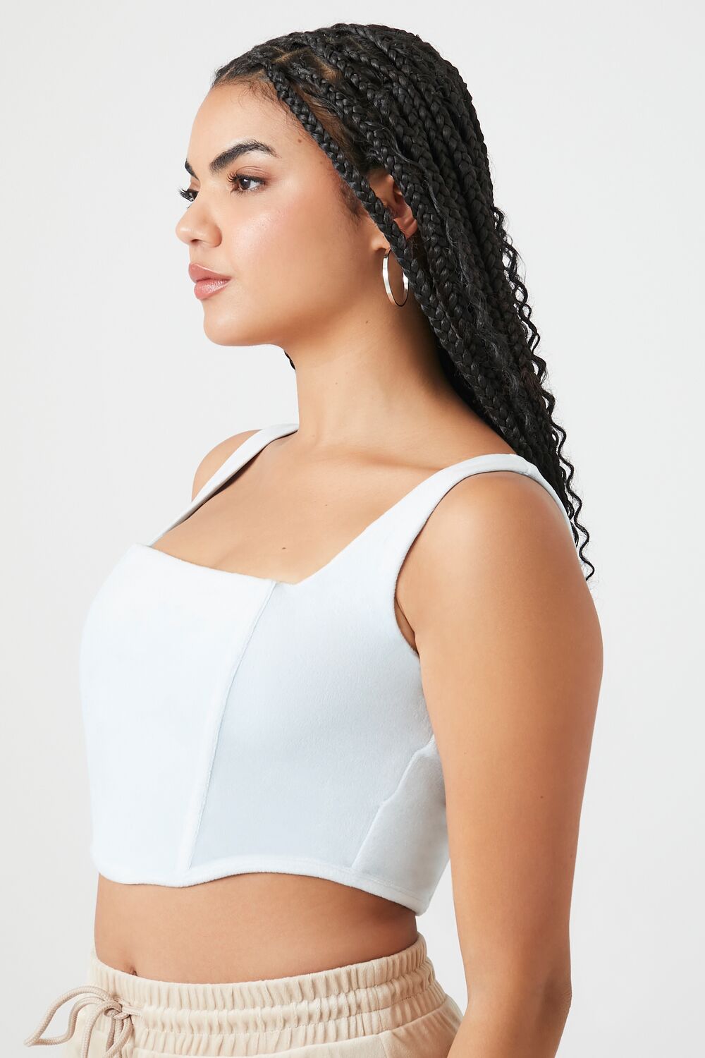 Velour Corset Crop Top - Image 12