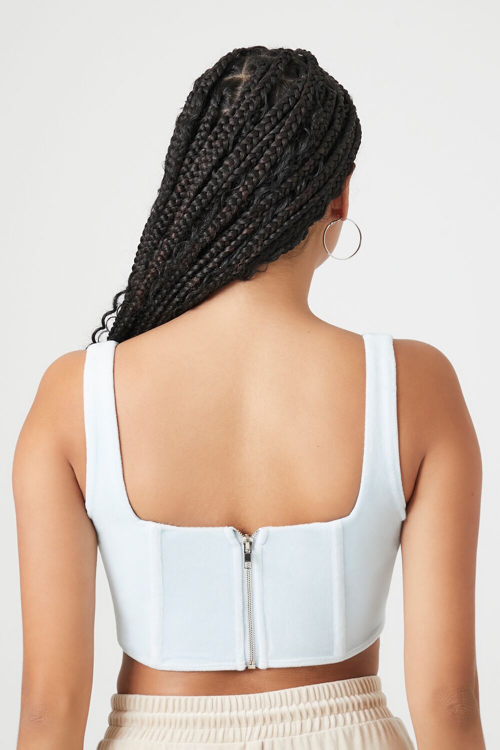 Velour Corset Crop Top - Image 13