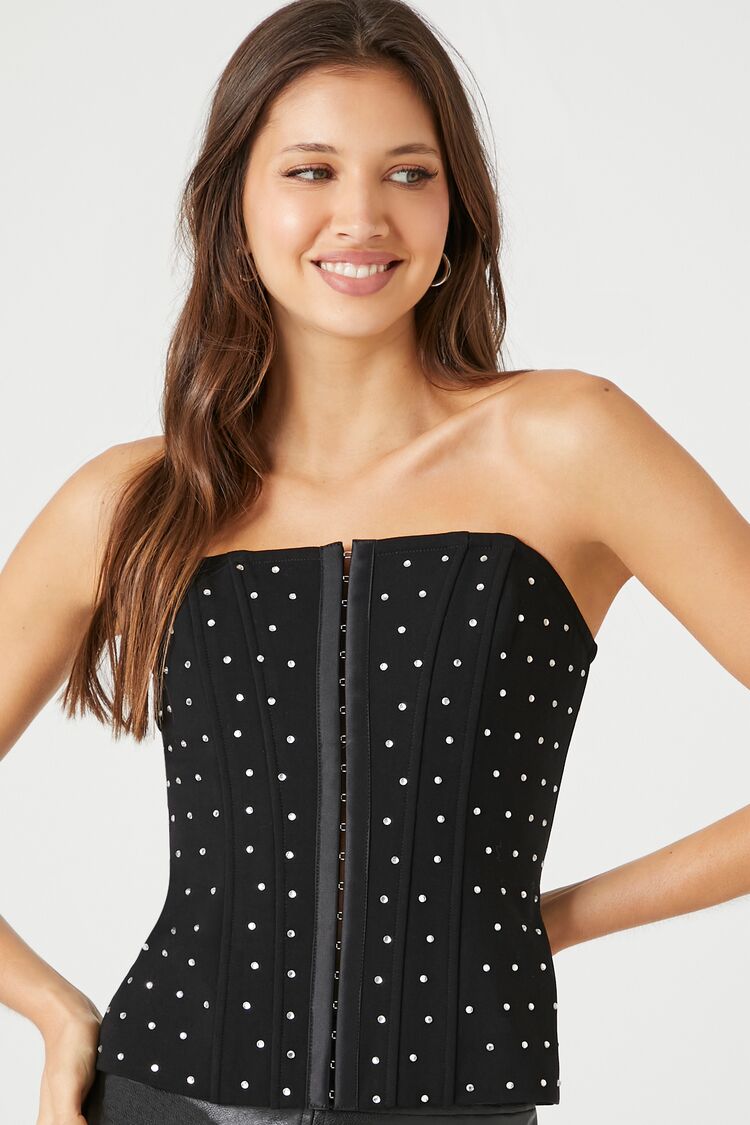 Rhinestone Corset Tube Top - Image 5