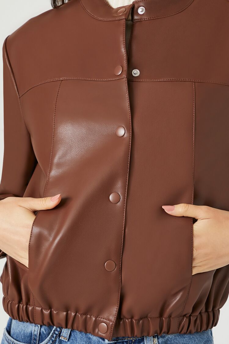 Faux Leather Moto Jacket - Image 5