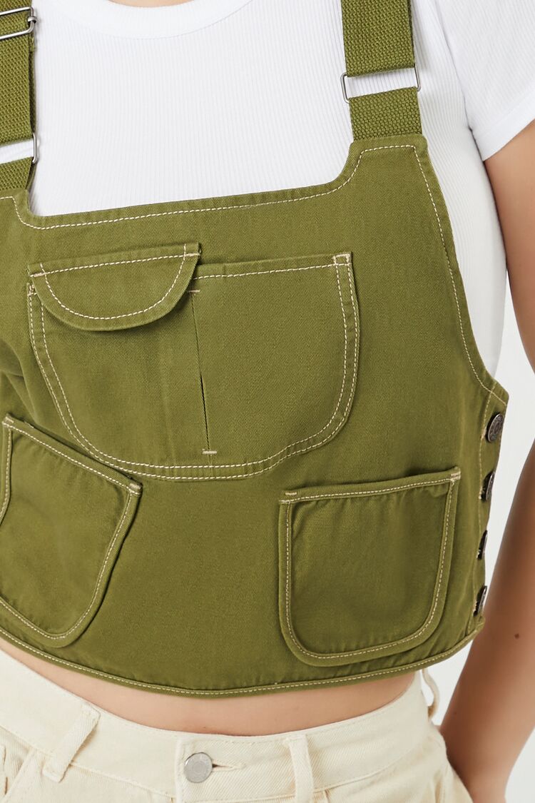 Twill Overall Crop Top - Image 5