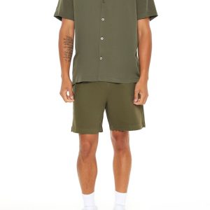 Vented-Hem Drawstring Shorts