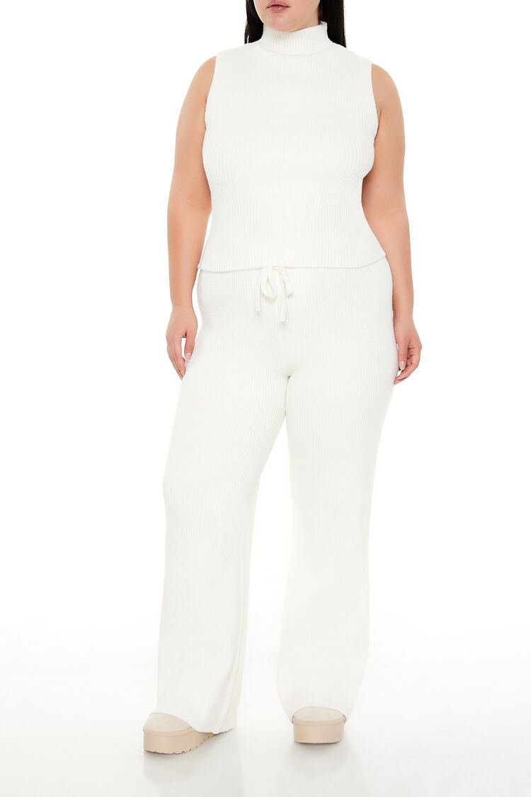 Plus Size Sweater-Knit Turtleneck Crop Top - Image 2