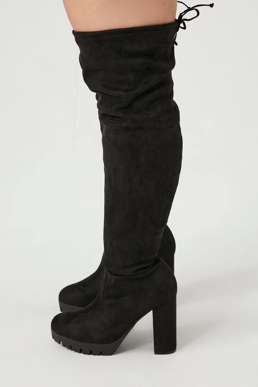 Faux Suede Over-the-Knee Boots (Wide) - Image 2