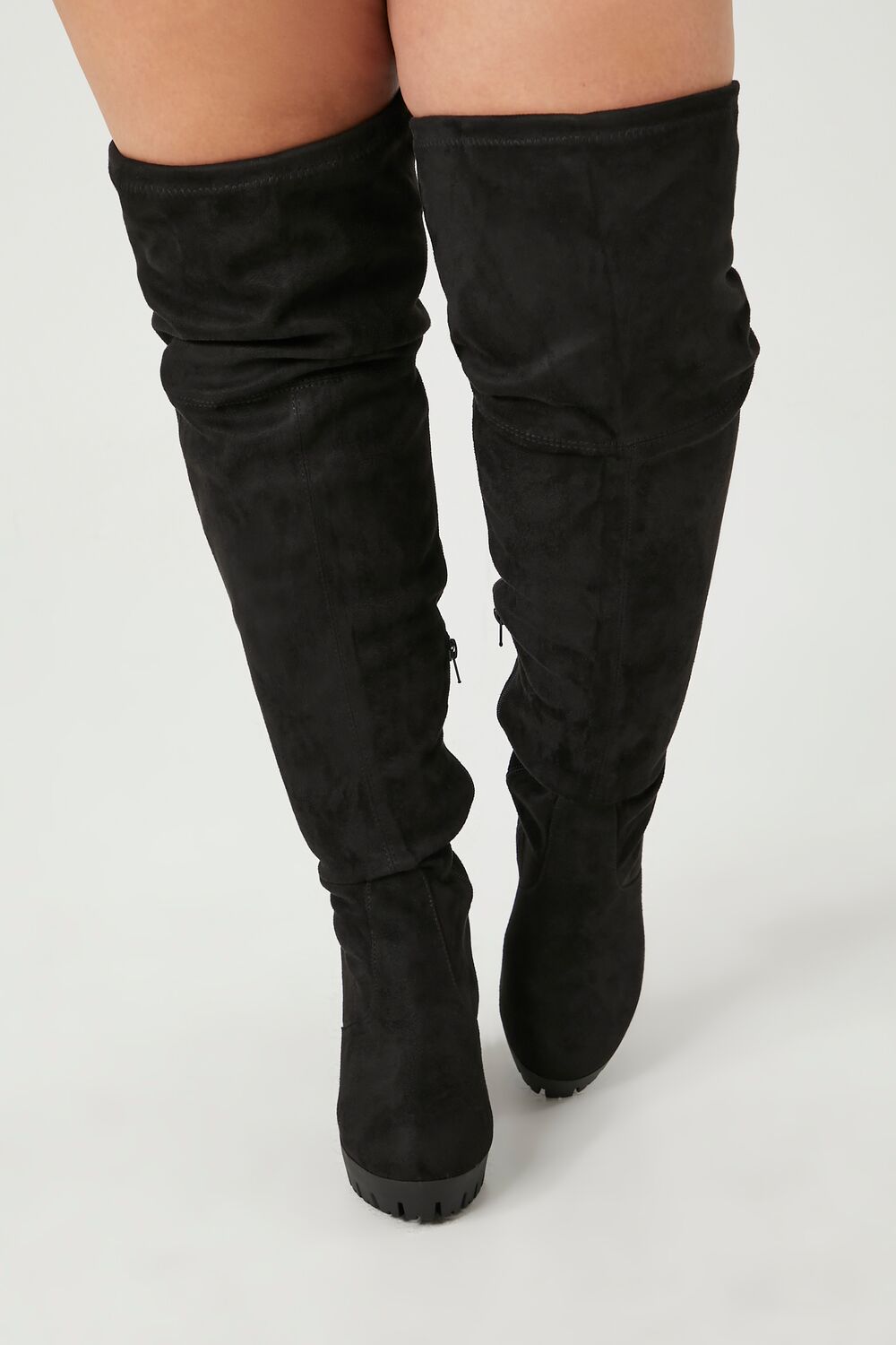 Faux Suede Over-the-Knee Boots (Wide) - Image 4