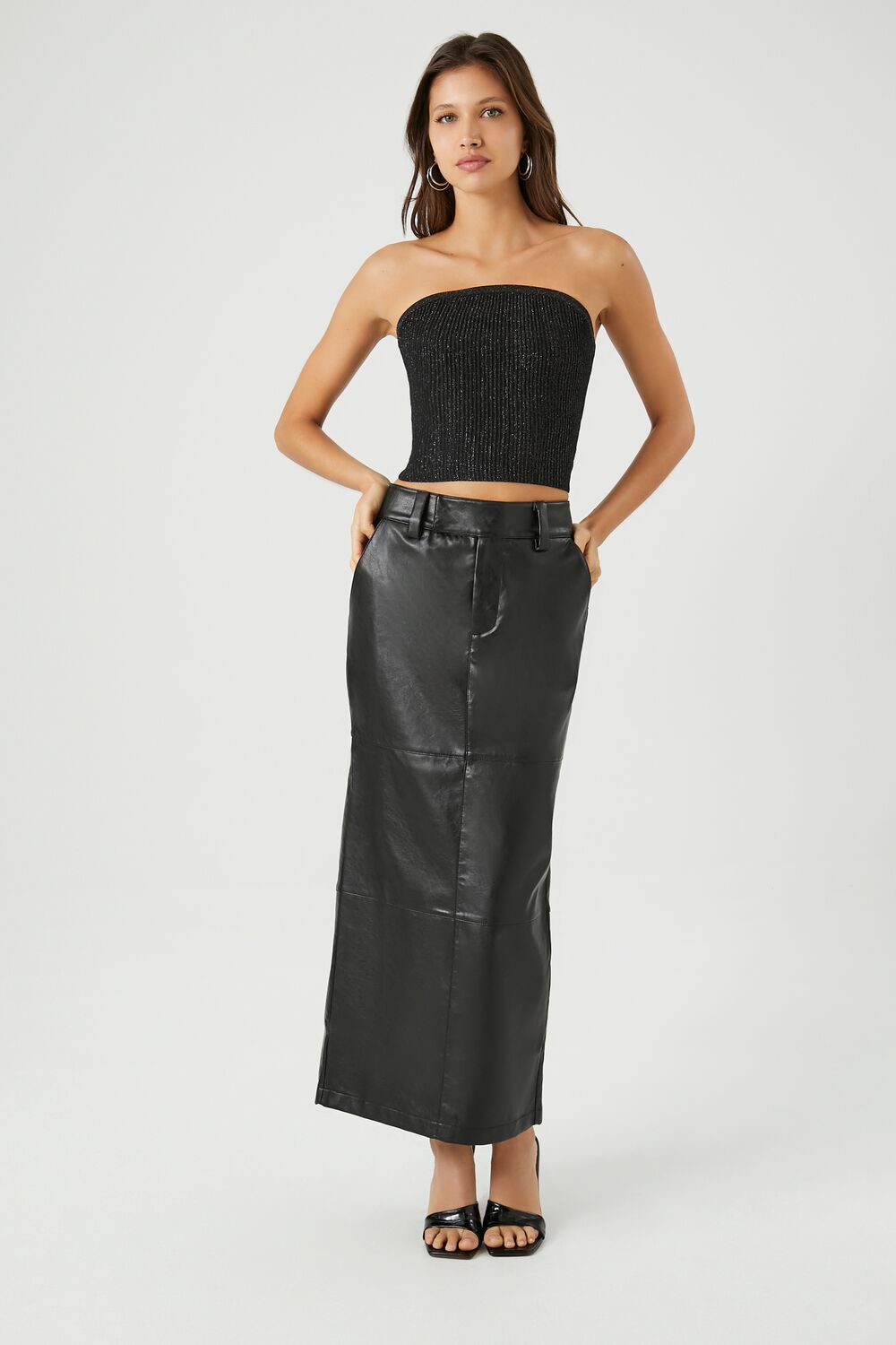 Cropped Sweater-Knit Tube Top - Image 4