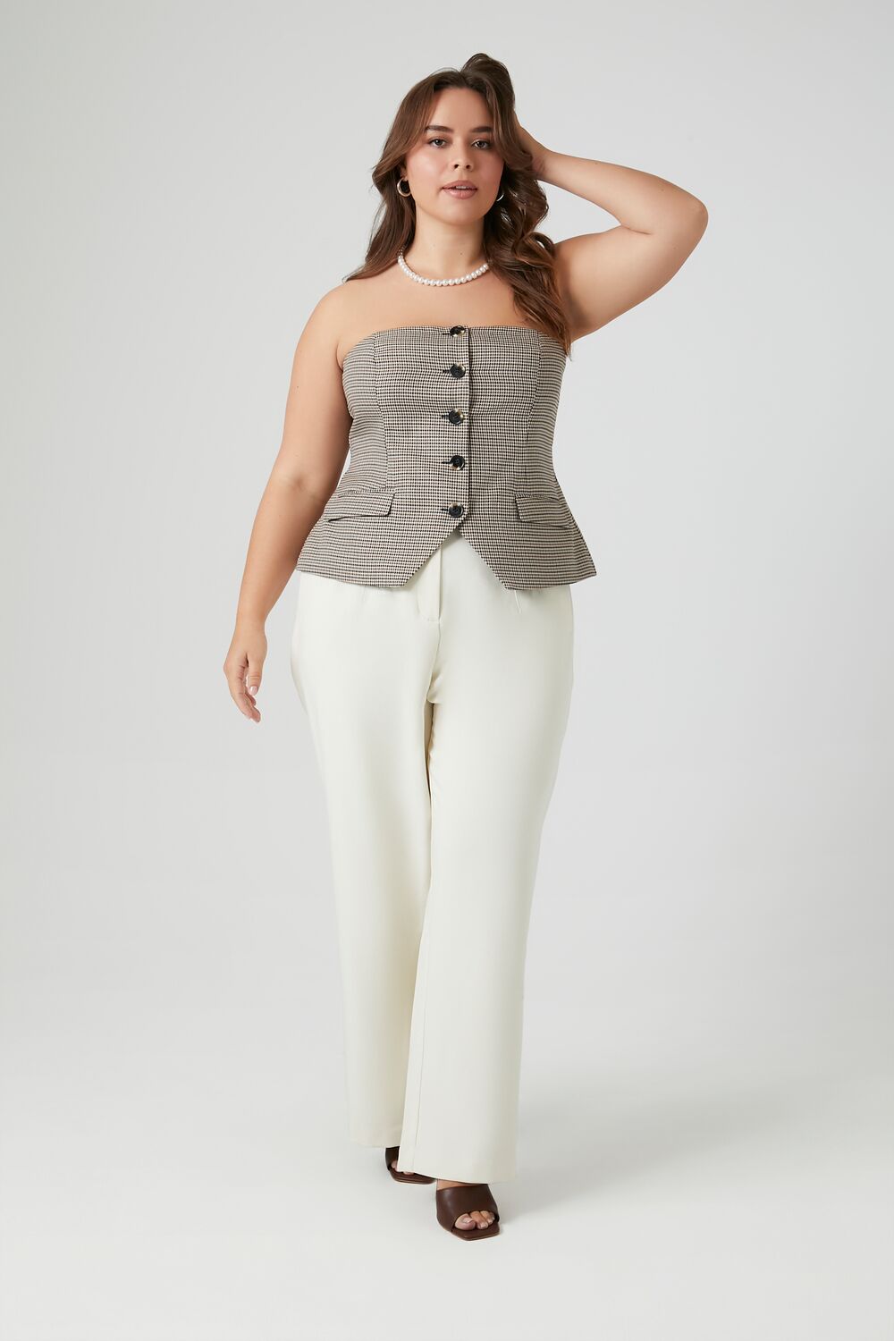 Plus Size High-Rise Straight Pants