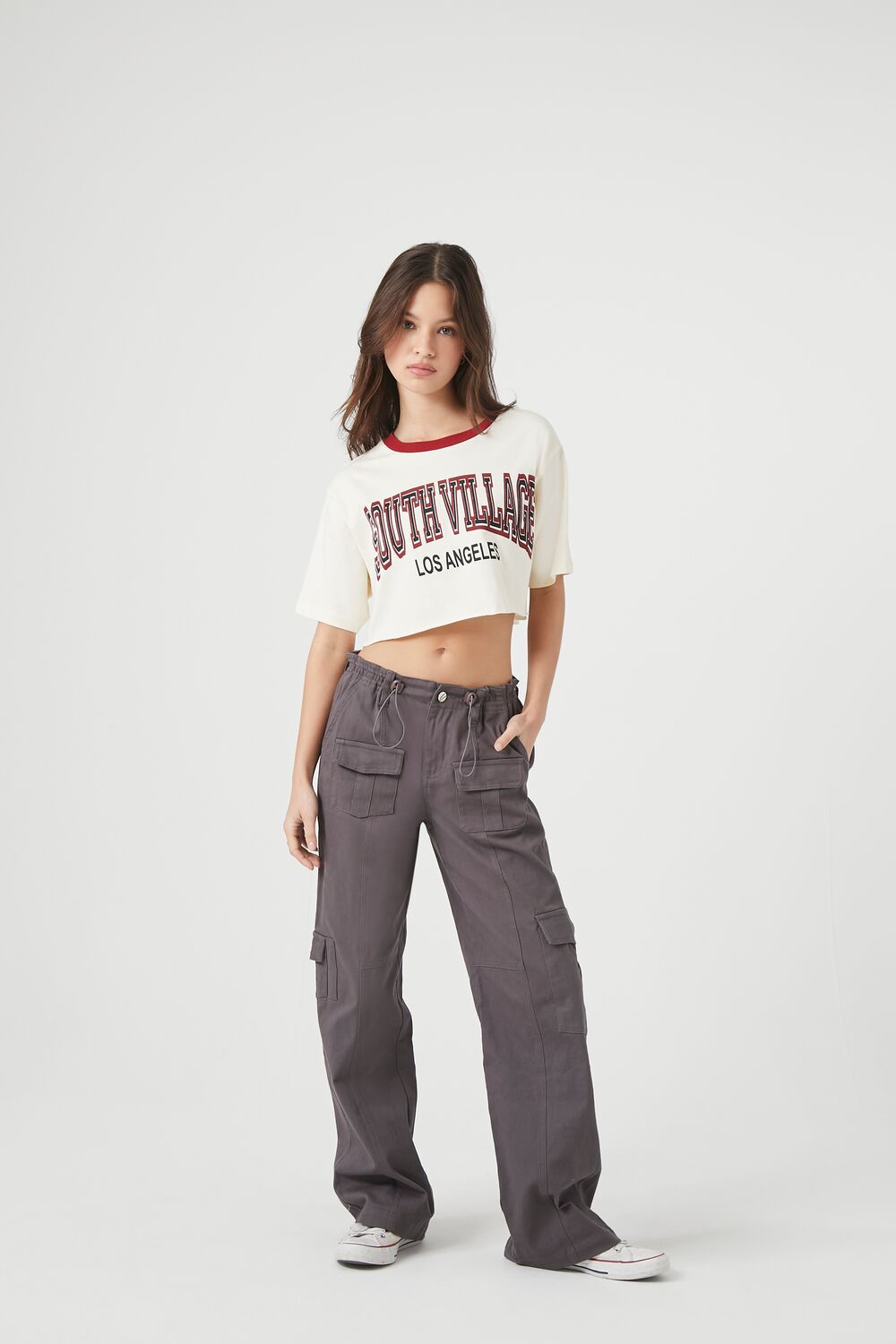 South Village Graphic Cropped Tee - Image 4