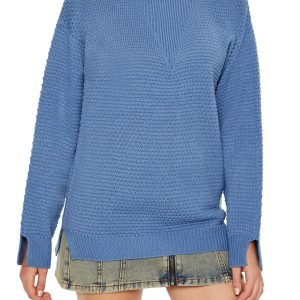 Textured Mock Neck Sweater