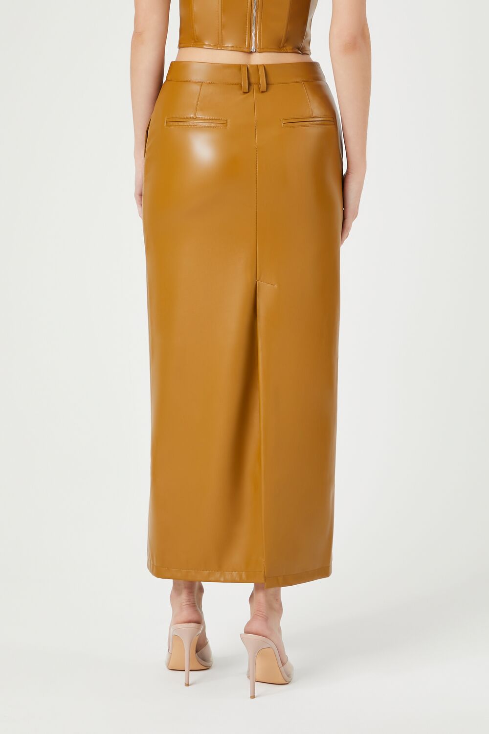 Faux Leather Maxi Skirt - Image 4