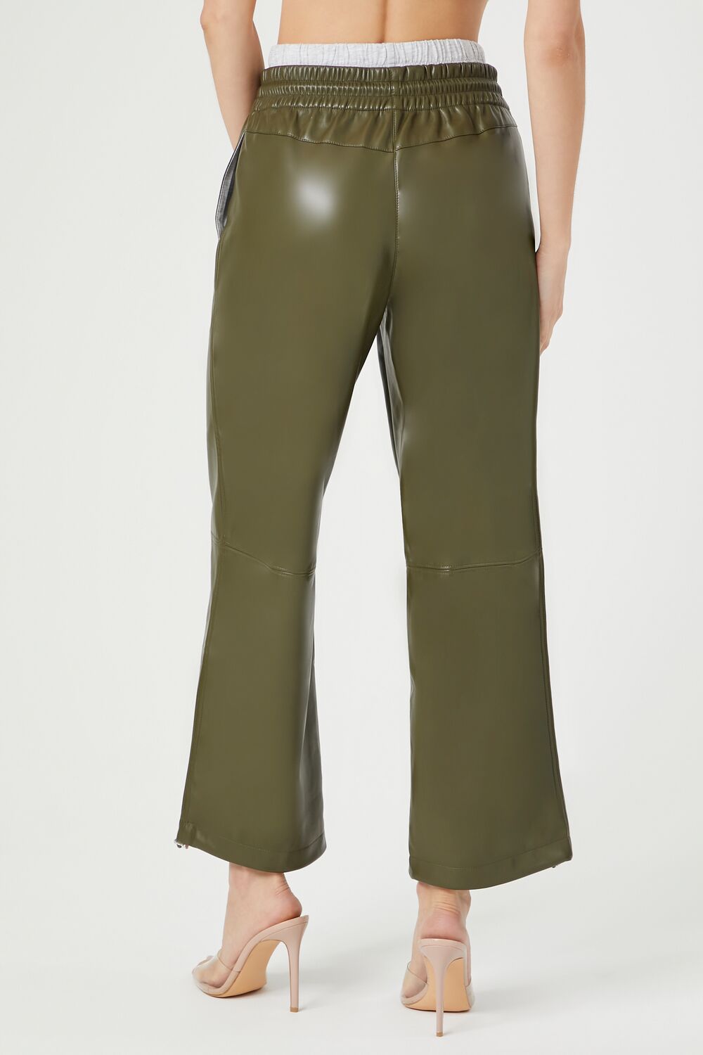 Faux Leather Drawstring Pants - Image 4
