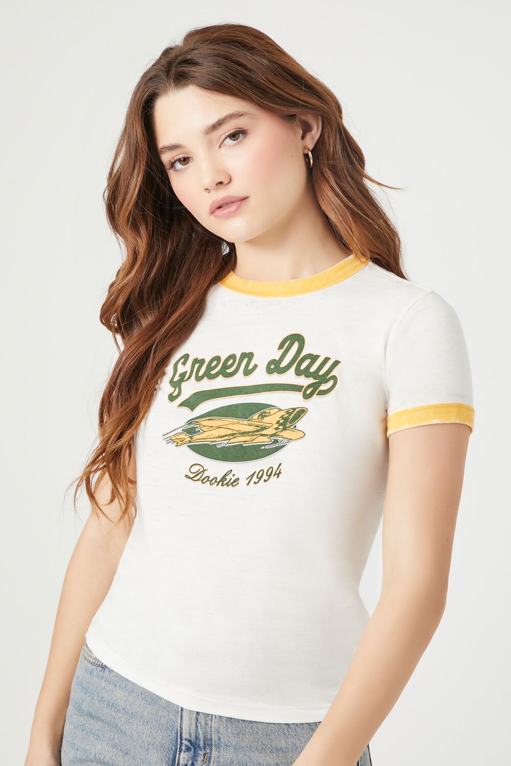 Green Day Graphic Ringer Tee