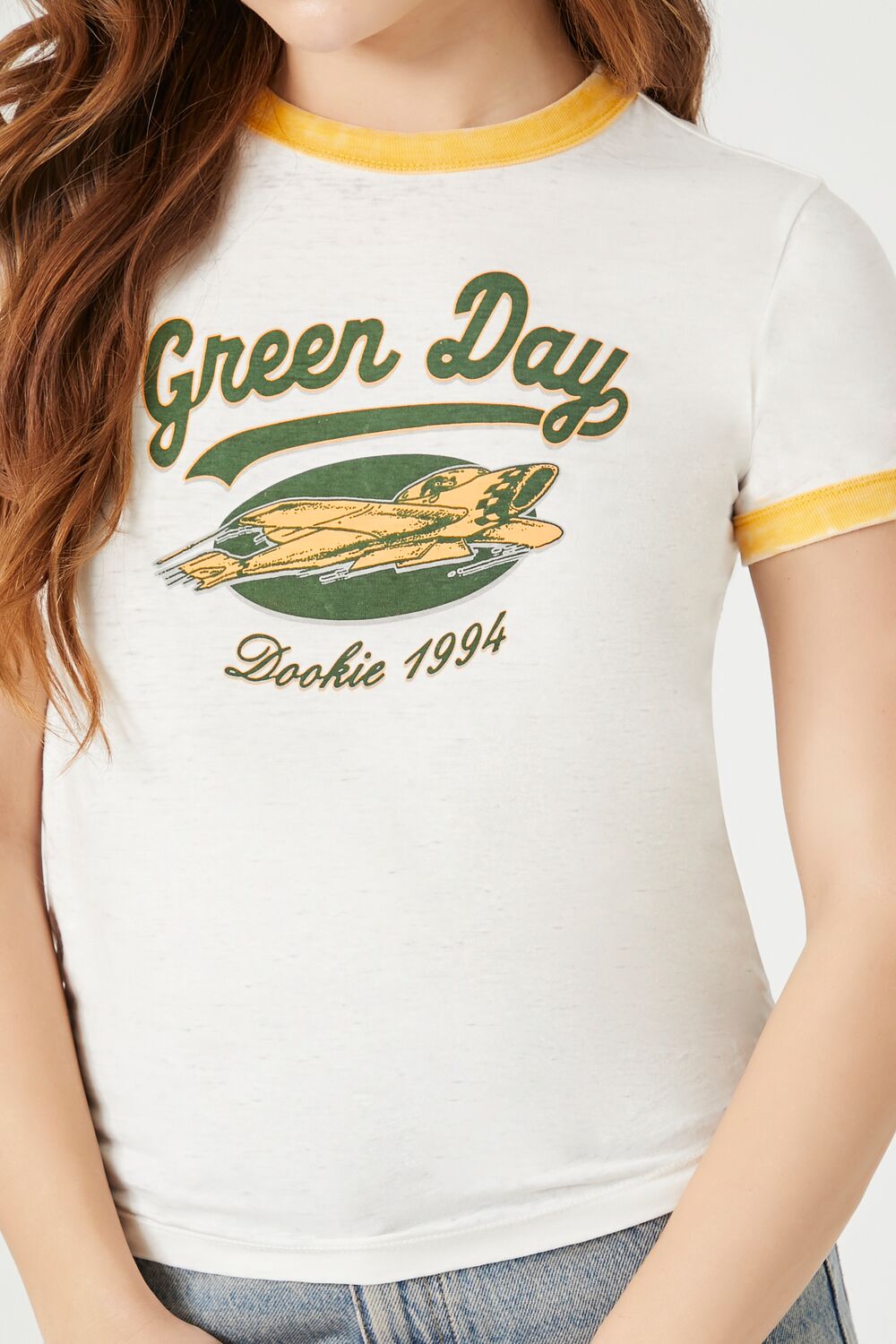 Green Day Graphic Ringer Tee - Image 5