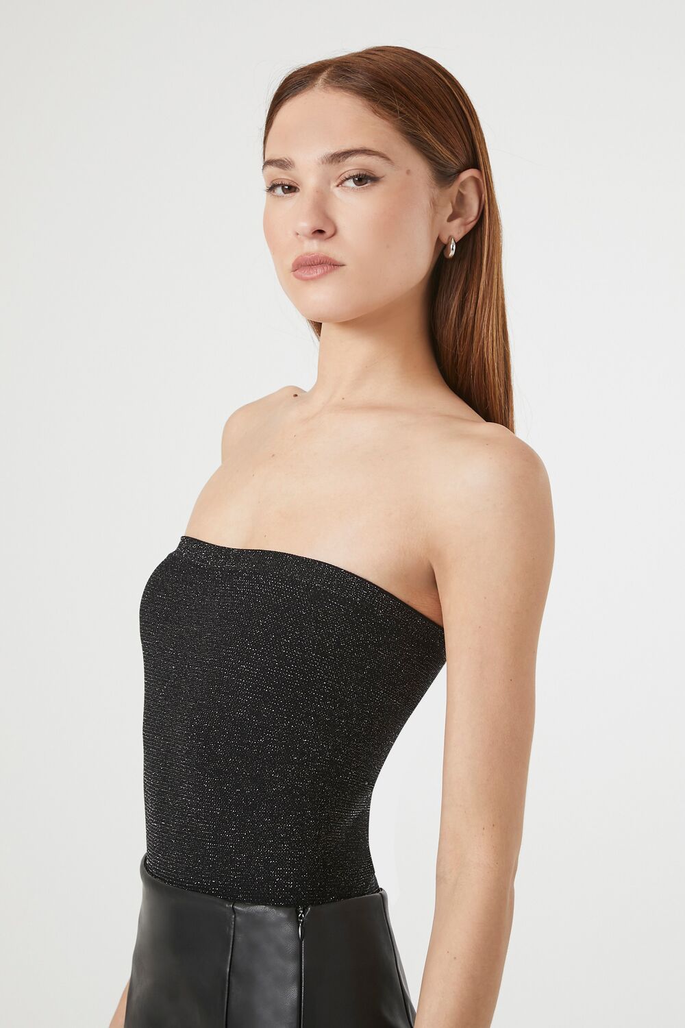 Glitter Knit Tube Bodysuit - Image 2