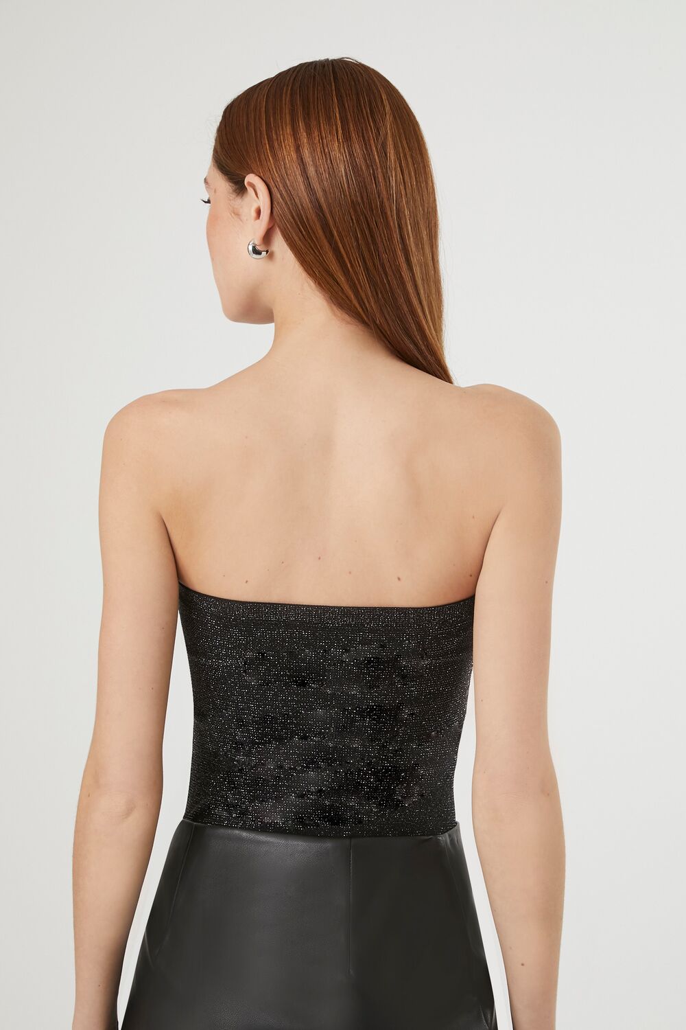 Glitter Knit Tube Bodysuit - Image 3