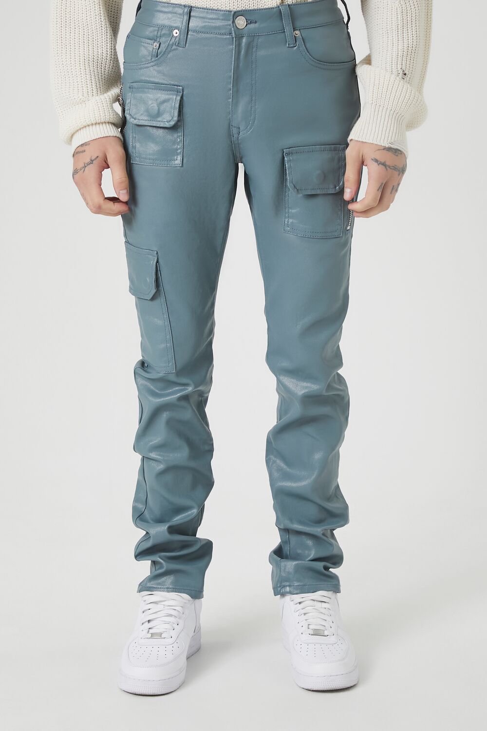 Mid-Rise Cargo Skinny Jeans - Image 2