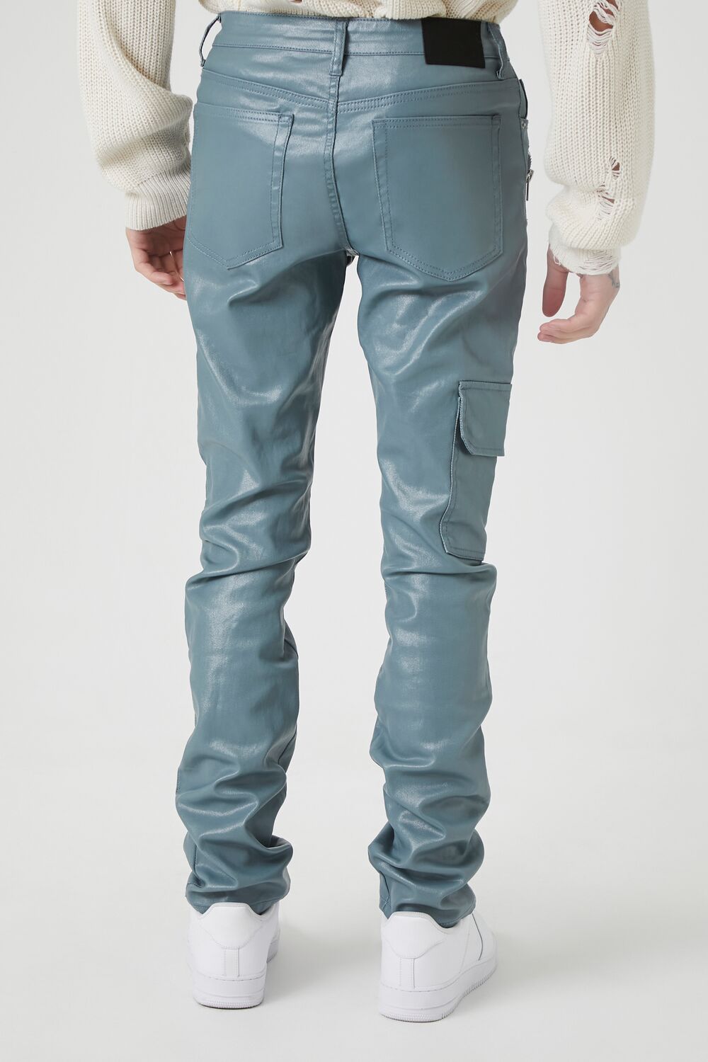 Mid-Rise Cargo Skinny Jeans - Image 4