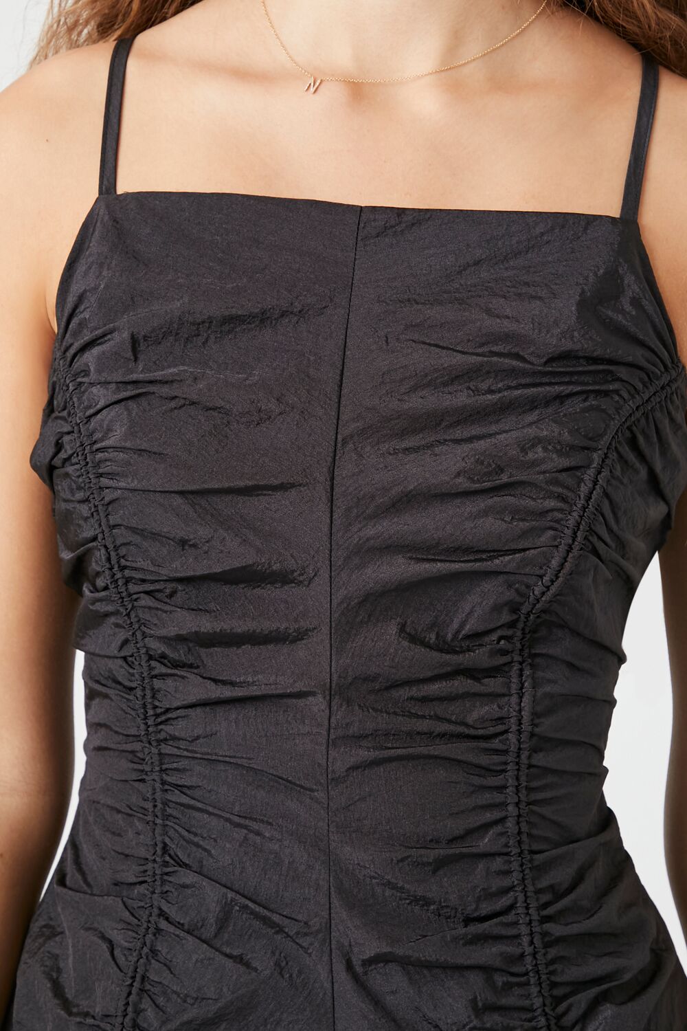 Ruched Toggle Drawstring Mini Dress - Image 5