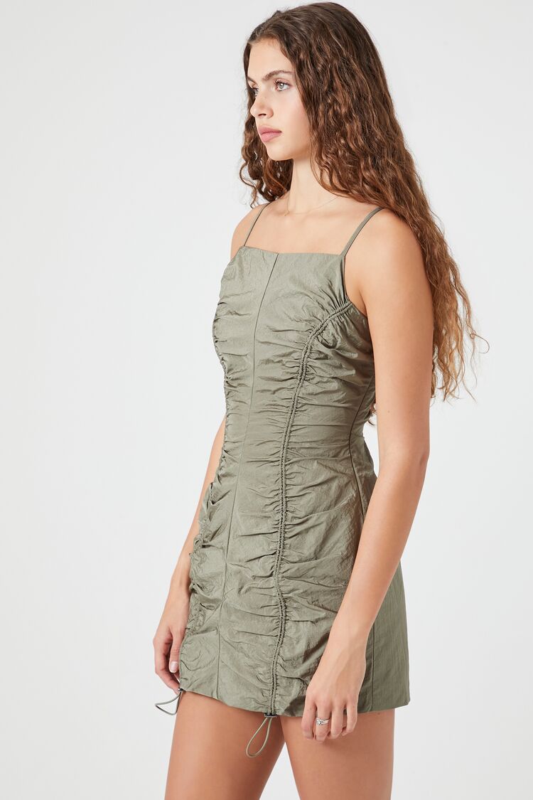 Ruched Toggle Drawstring Mini Dress - Image 8