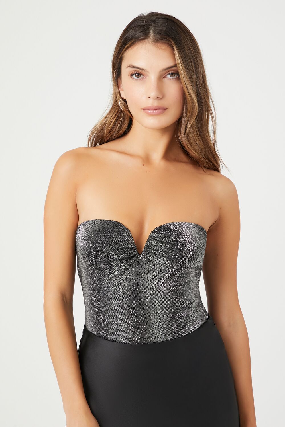 Snake Print Sweetheart Bodysuit