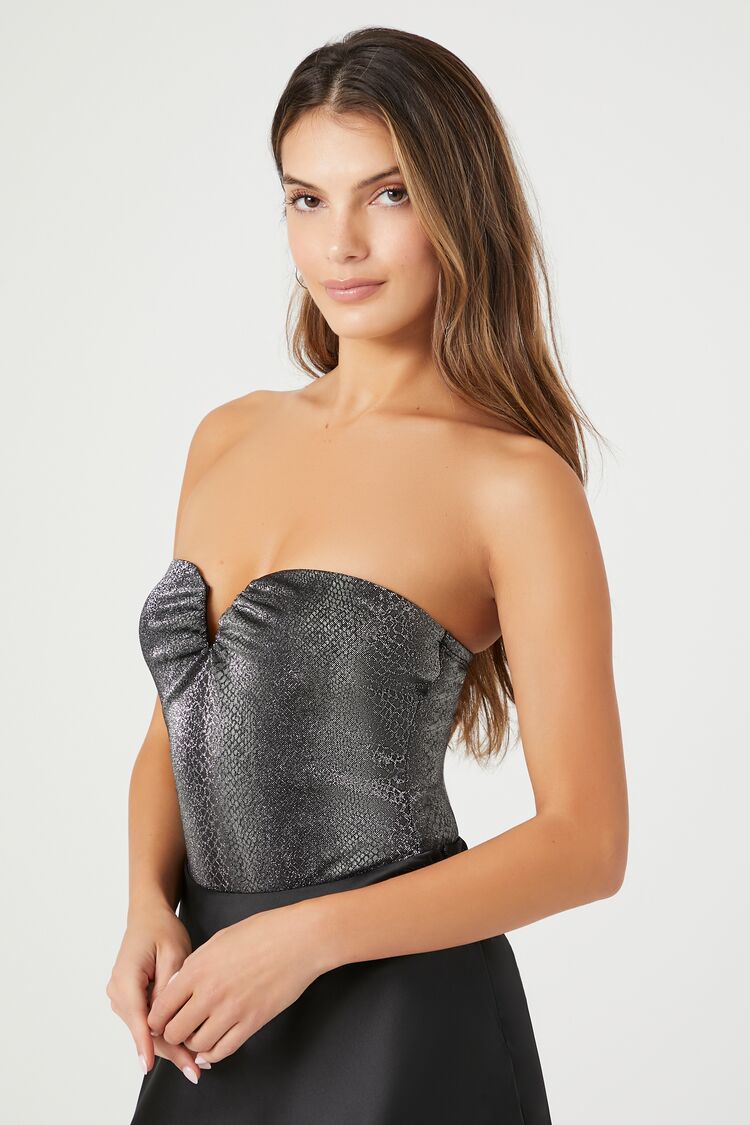 Snake Print Sweetheart Bodysuit - Image 2