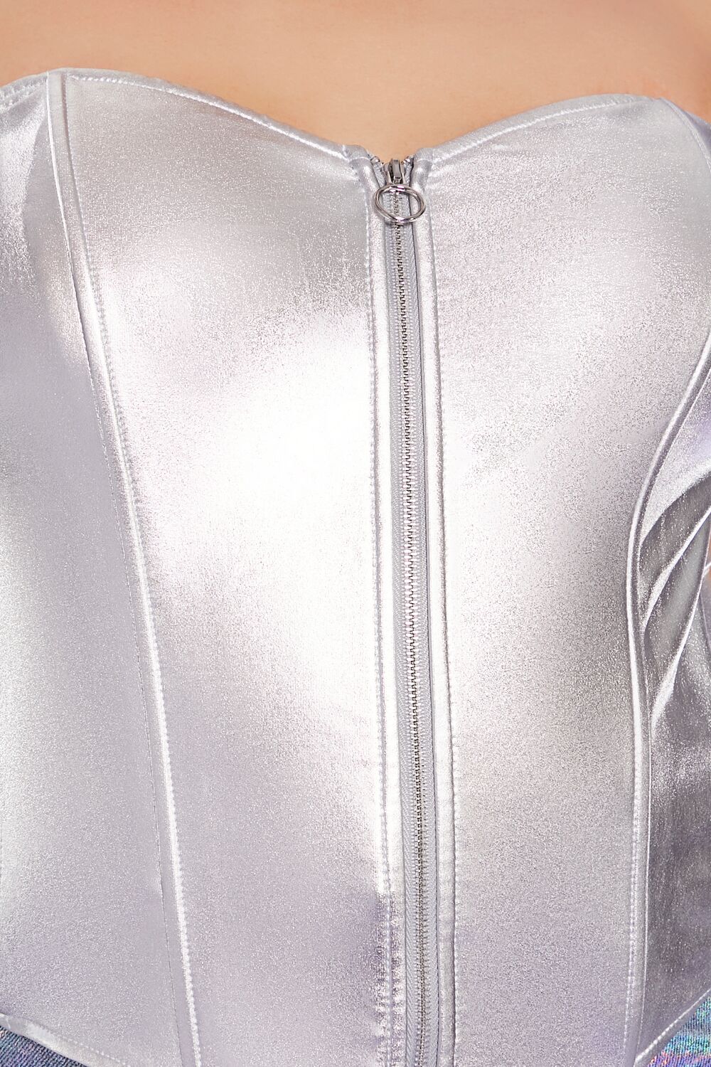 Plus Size Metallic Sweetheart Tube Top - Image 5