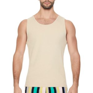 Striped Drawstring Short Inseam Swim Trunks
