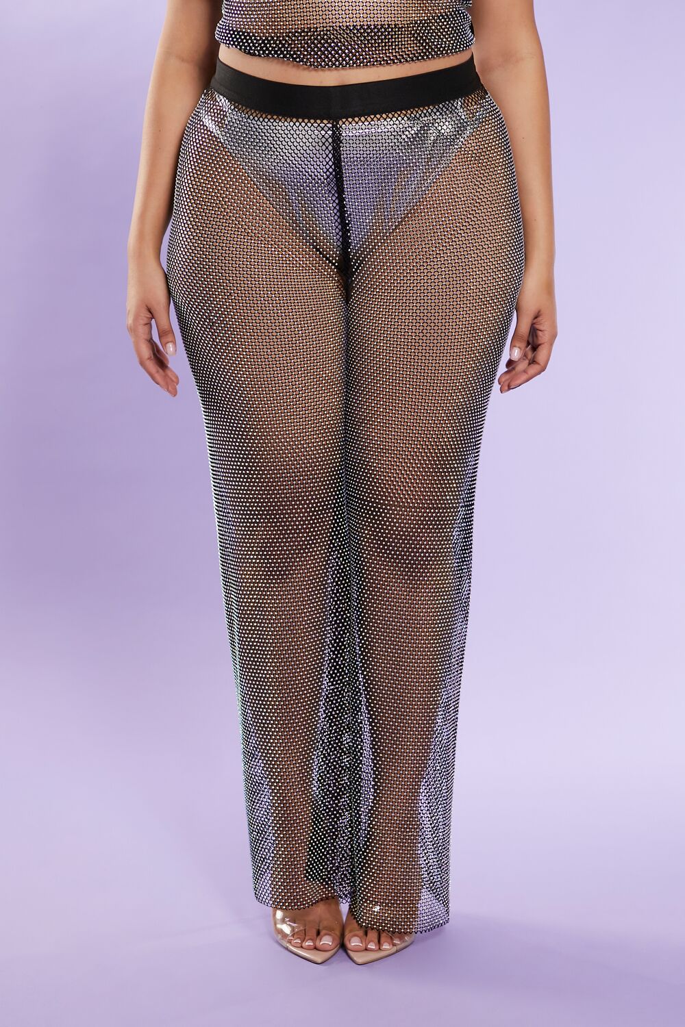 Plus Size Rhinestone Wide-Leg Pants - Image 8