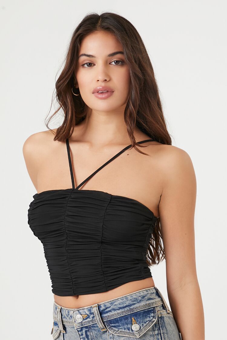 Ruched Mesh Cropped Cami - Image 2