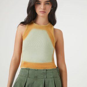 Airbrush Cropped Tank Top