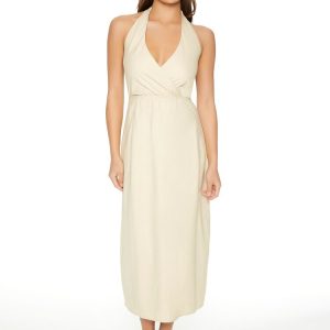 Surplice Halter Maxi Dress
