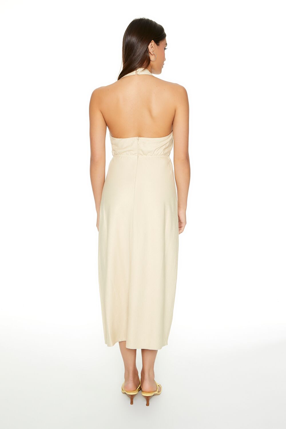 Surplice Halter Maxi Dress - Image 3
