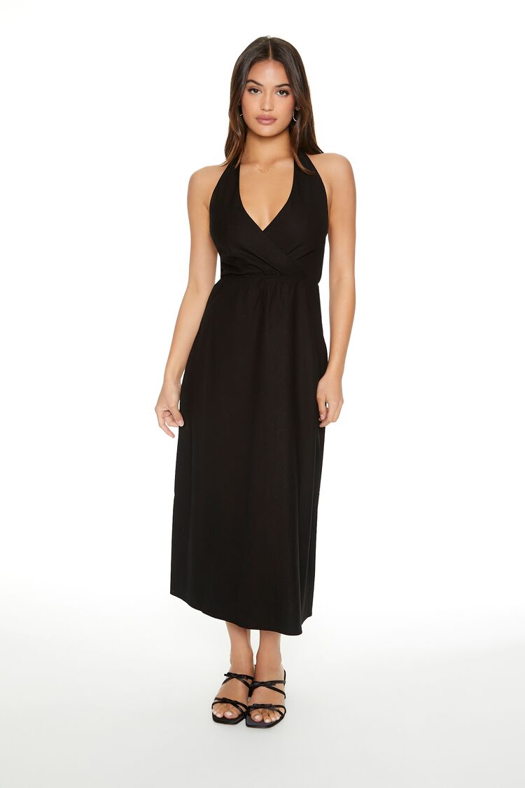 Surplice Halter Maxi Dress - Image 5