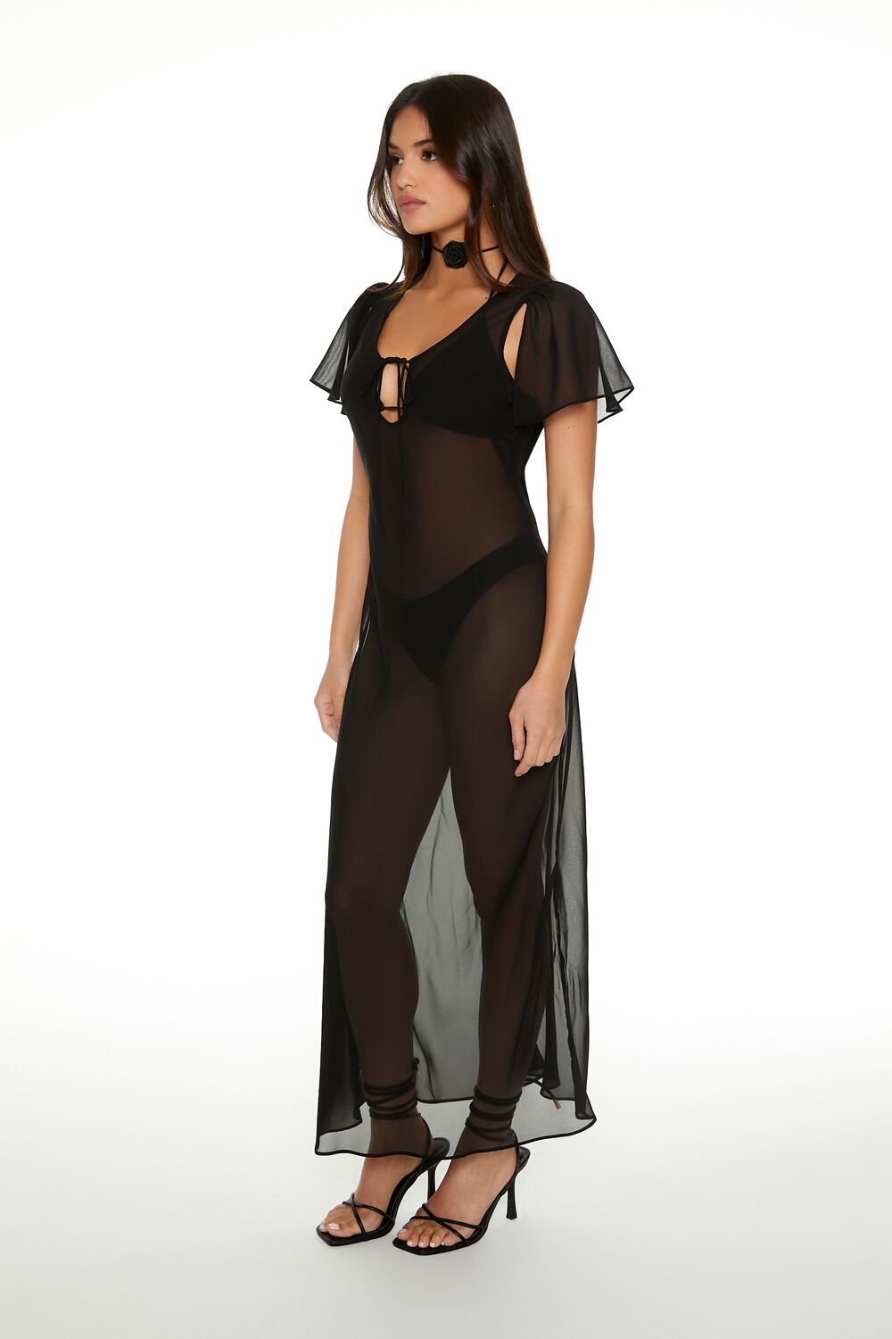 Sheer Chiffon Maxi Dress - Image 2