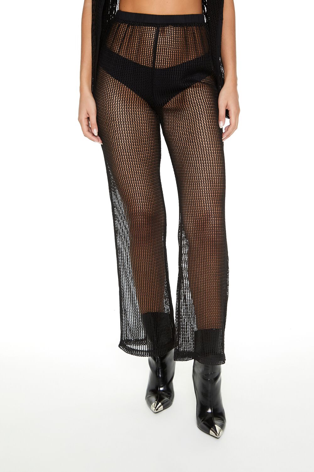 Sheer Crochet Shirt & Pants Set - Image 5