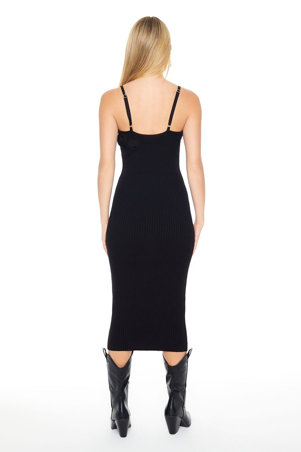 Crochet Rosette Cami Midi Dress - Image 2