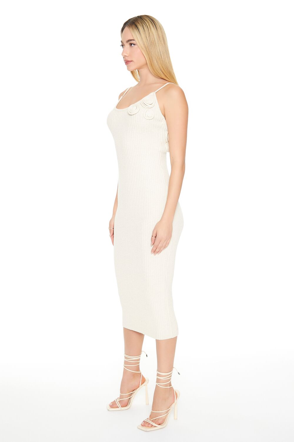 Crochet Rosette Cami Midi Dress - Image 5