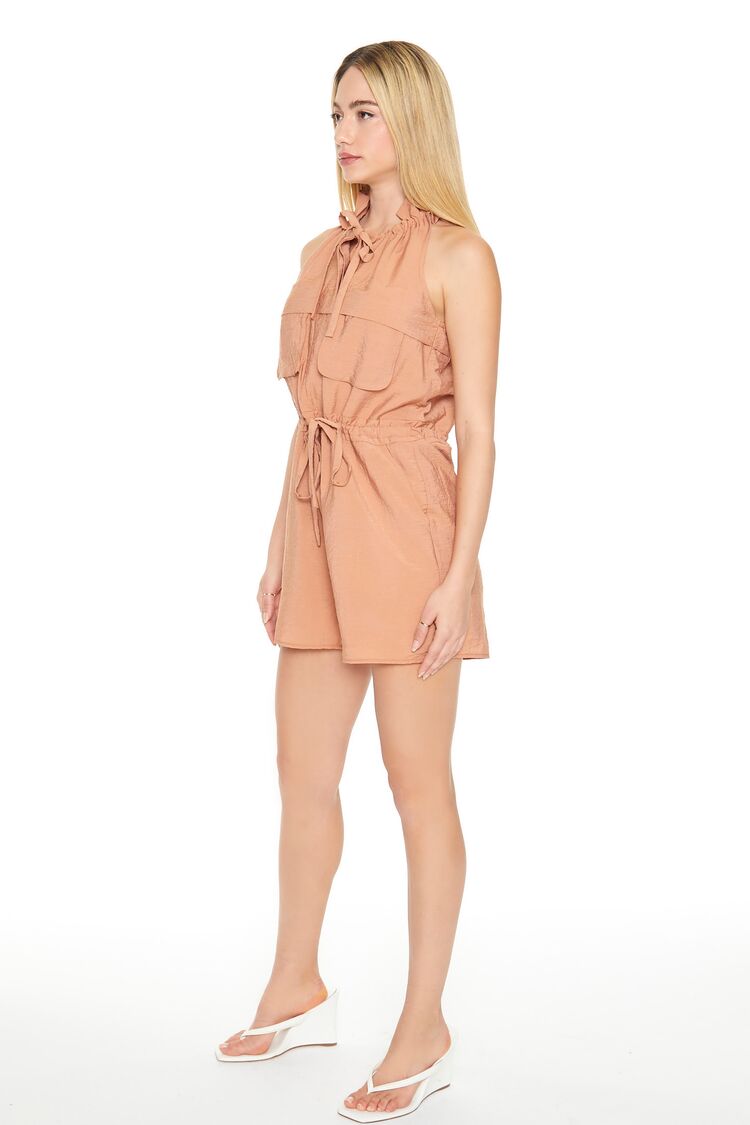 Sleeveless Drawstring Romper - Image 2