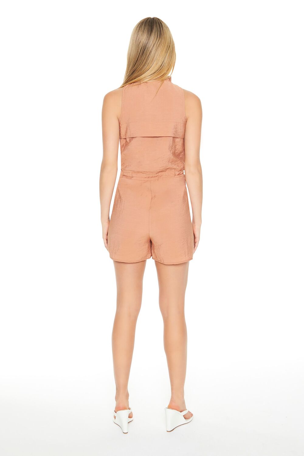 Sleeveless Drawstring Romper - Image 3