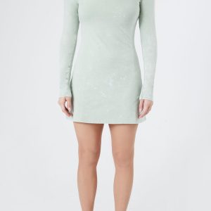 Mineral Wash Fit & Flare Dress