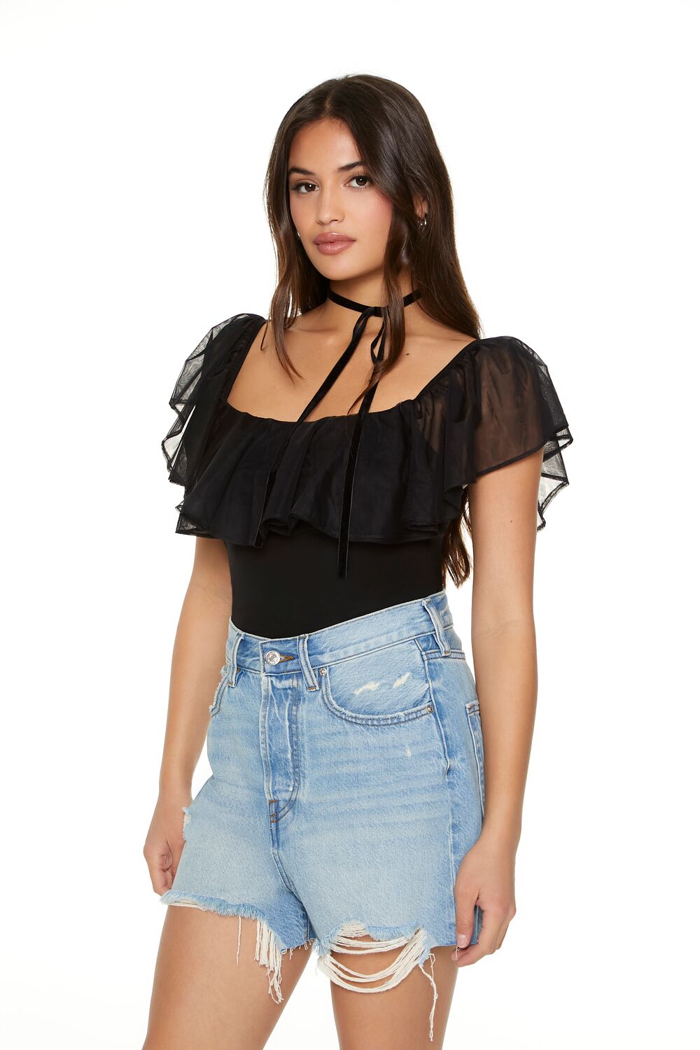 Ruffle-Trim Bodysuit - Image 2