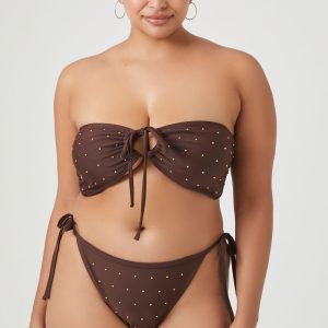 Plus Size Studded Bikini Bottoms
