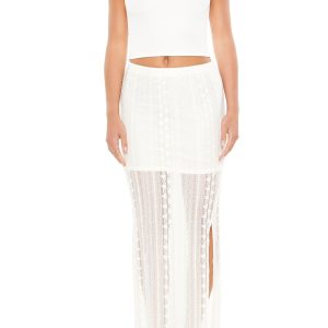 Lace Maxi Column Skirt