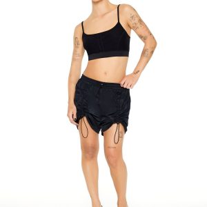 Ruched Toggle Drawstring Shorts