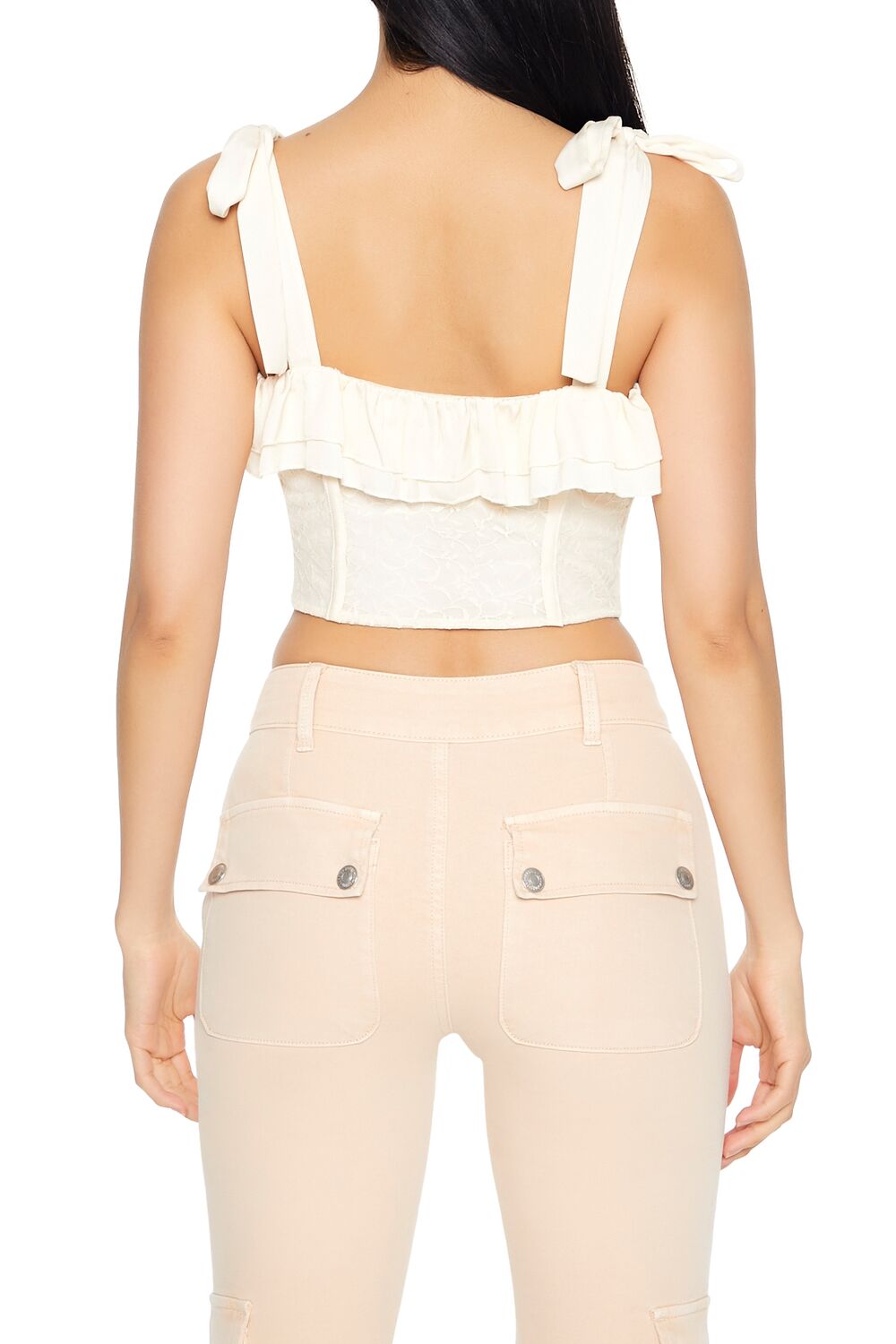 Lace Tie-Strap Corset Top - Image 13