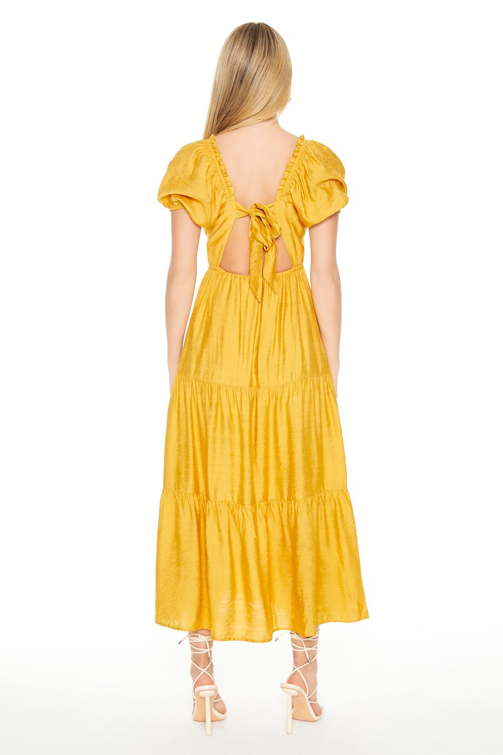 Tiered Puff-Sleeve Maxi Dress - Image 10