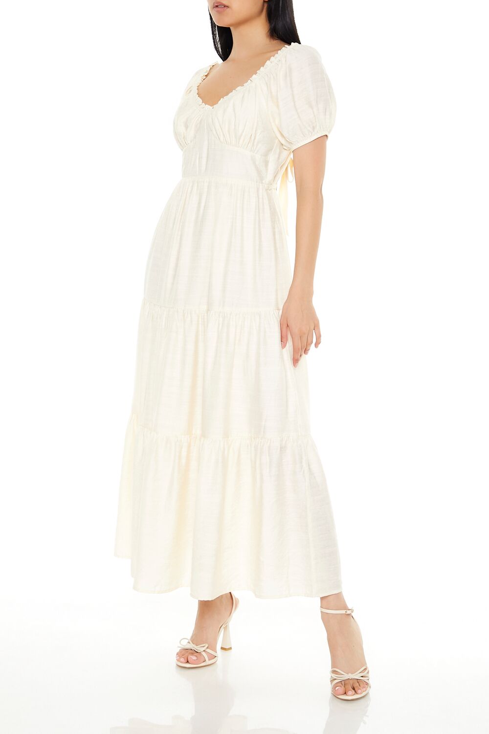 Tiered Puff-Sleeve Maxi Dress - Image 14