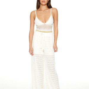 Crochet Striped Cargo Pants