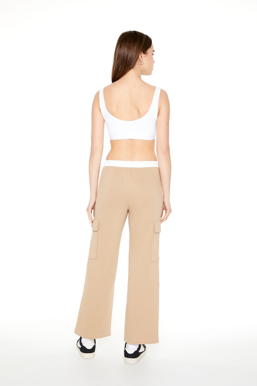 Colorblock Drawstring Cargo Joggers - Image 3