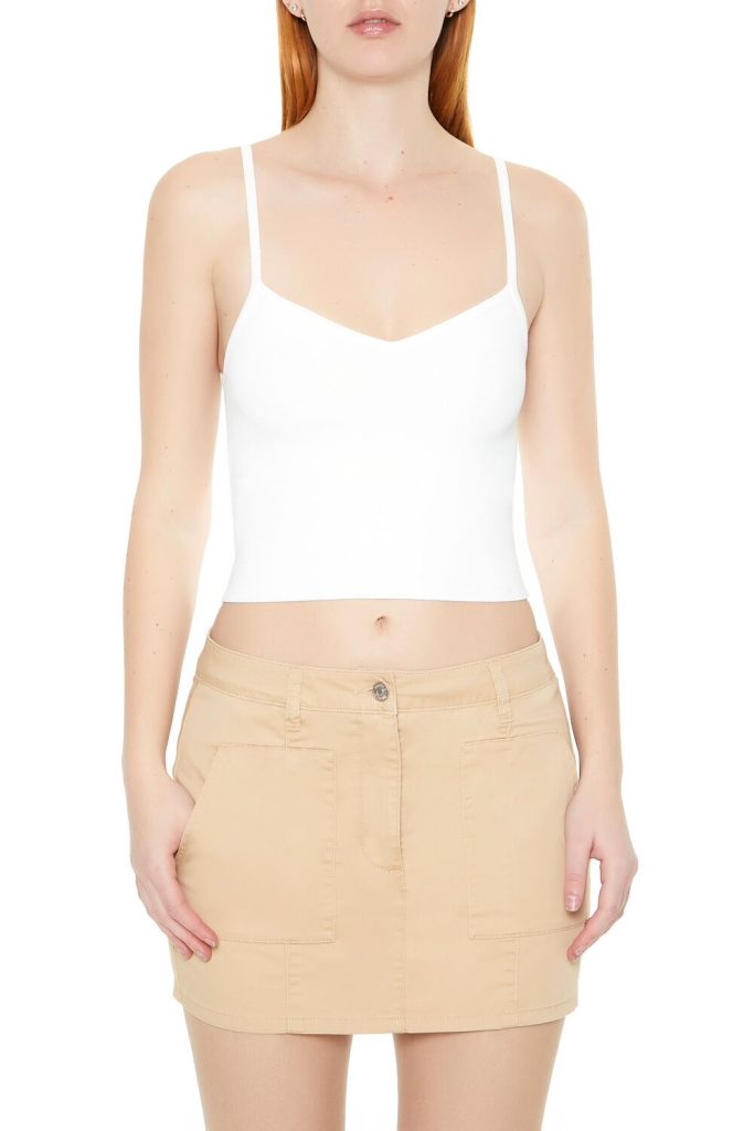 Sweater-Knit Cropped Cami
